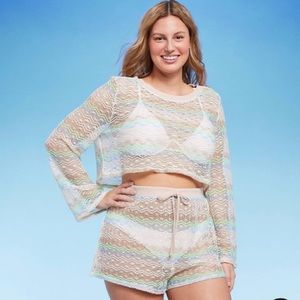 Long Sleeve Crochet Cover Up